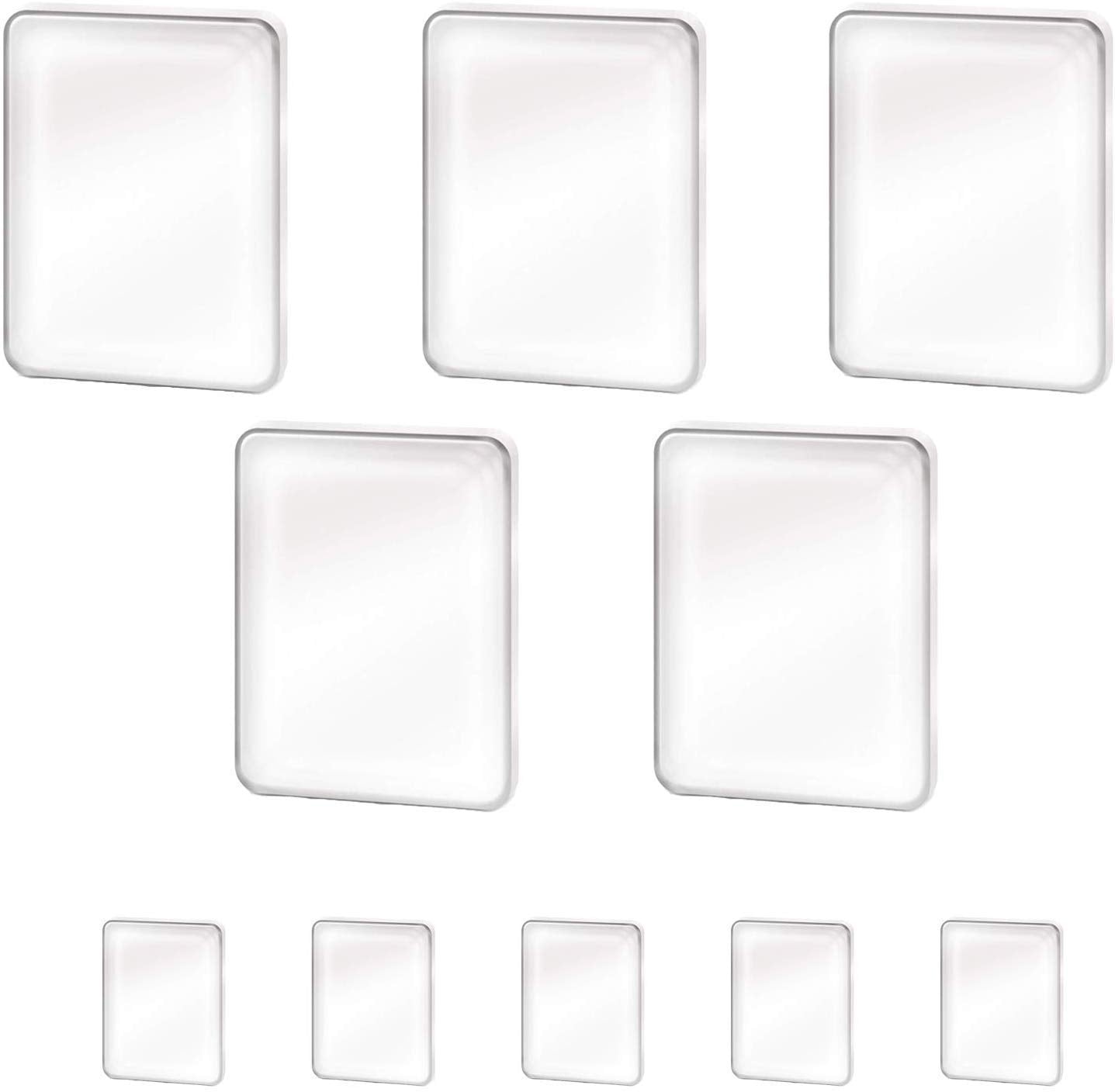 Nano Gel Pad Car Sticky Pad - 10 Pack Reusable Super Sticky Gripping Pads - Super Gripping Sticky Pads For Car Dashboard - 2 Siz