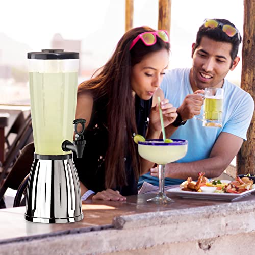 OGGI Beverage Dispenser - 3-quart / 6-Pints, Perfect for Parties, Use as Alcohol, Water, Lemonade Dispenser & More
