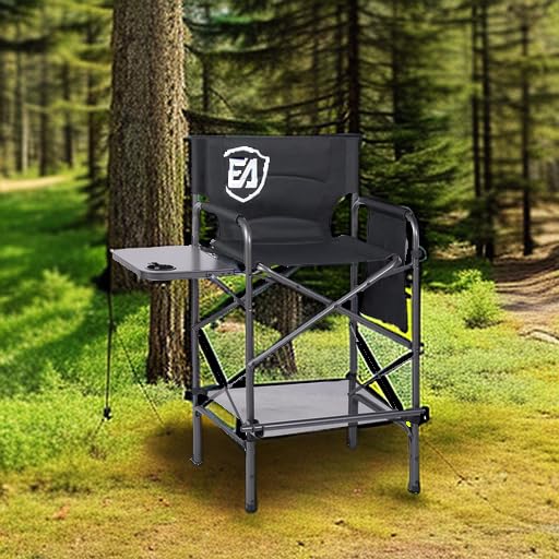 EVER ADVANCED 30.7" Seat Height Directors Chair for Makeup Artist with Side Table Easy Get in Out for Elderly Tall Camping...