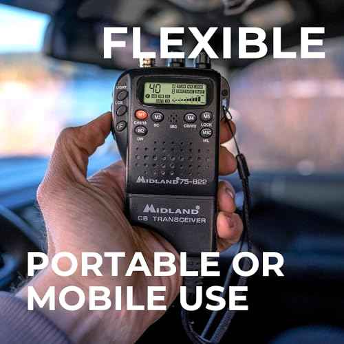 Midland 75-822 Handheld CB Radio & Mobile CB Radio ? Walkie Talkie with 40 Channels, NOAA Weather Alerts, Long Range, Compatible with CB Antennas