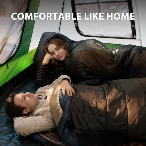 GEERTOP Portable Mummy Sleeping Bag with Graphene Lining for Adults Cold Weather 27°F to 40°F, Lightweight & Water-Resista...