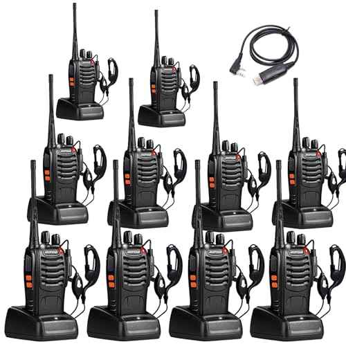 BAOFENG BF-888S Two Way Radio (Pack of 10) and USB Programming Cable (1PC)