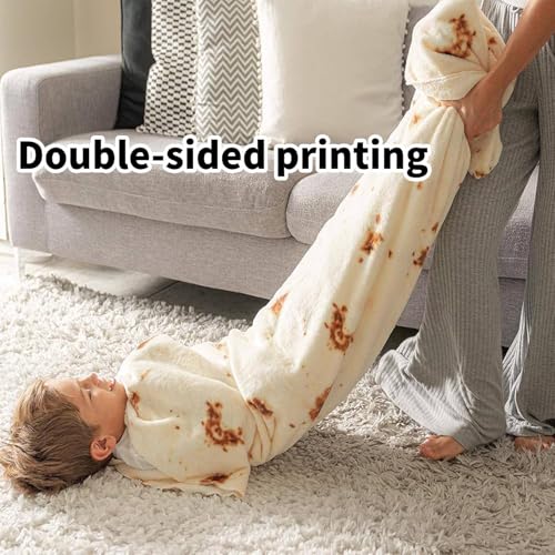 Burrito Tortilla Blanket White Elephant Gifts for Kids Stuff Useful Adults Teenagers Throw Blankets Wrap Boy Girl Party No...
