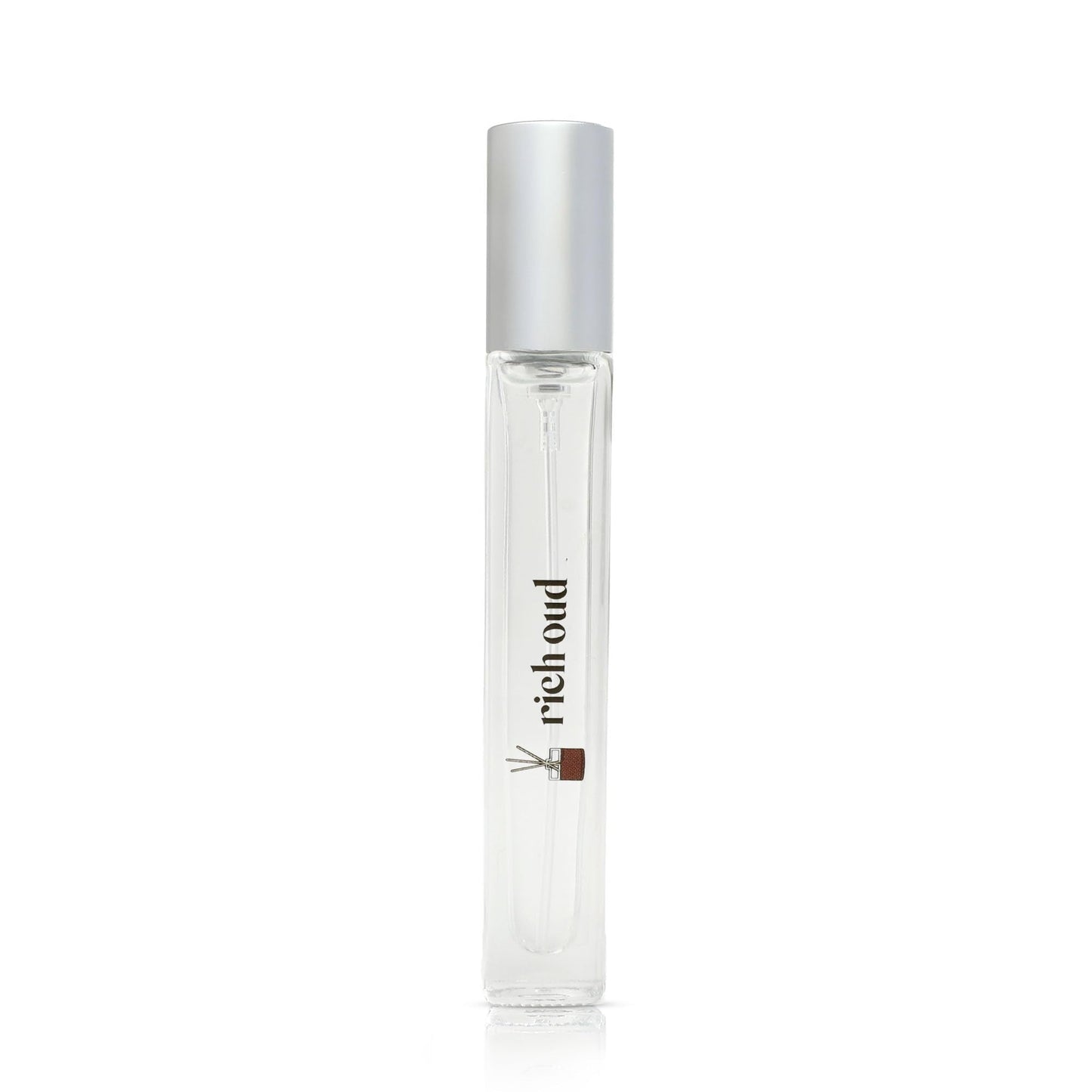Just Juice Rich Oud - Oud Perfume for Women and Men - Bergamot, Saffron, Amber Perfume - Rich, Woody Mini Travel Size Fragrance - 0.3 oz