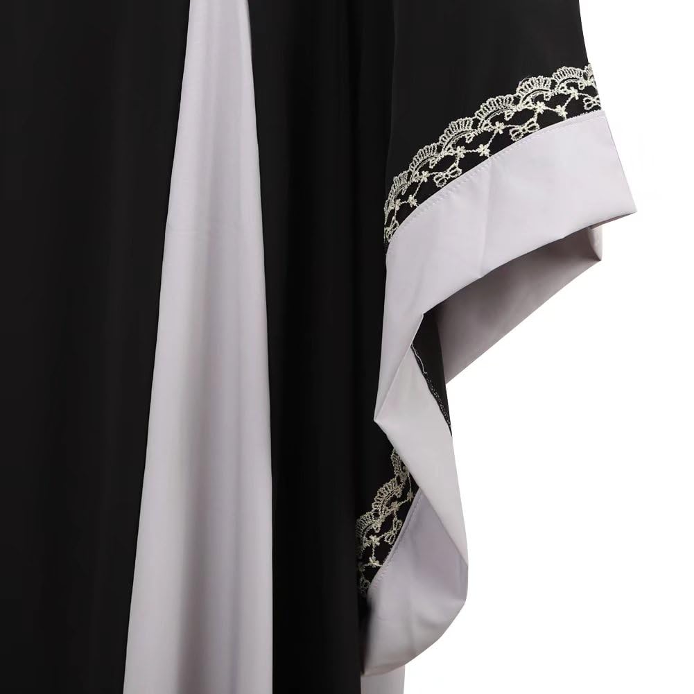 Medieval Dress Long Renaissance Costume Gown Irish Over Deluxe Victorian Vintage Cosplay Women Black XS