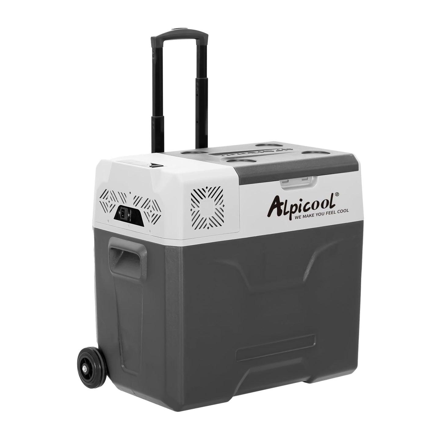 Alpicool CX30 Portable Refrigerator 29 Quart(27.8 Liter) with Trolley Vehicle, Car, Truck, RV, Boat, Mini Fridge Freezer for Driving, Travel, Fishing, Outdoor-12/24V DC