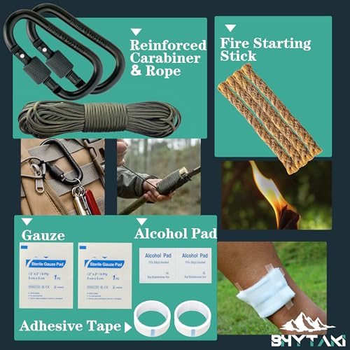 Survival Kits 37 in 1, Gifts for Men Dad Husband Valentine's Day, Emergency Survival Gear and Equipment, Camping Hiking Ou...