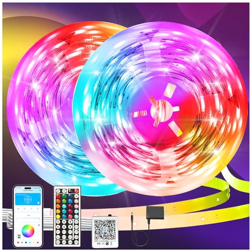 DAYBETTER LED Strip Lights 150 ft, Smart LED Lights for Bedroom, Bluetooth Led Light Strips with Remote, App Control, DIY ...