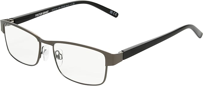 Foster Grant Men's Leo Square Reading Glasses