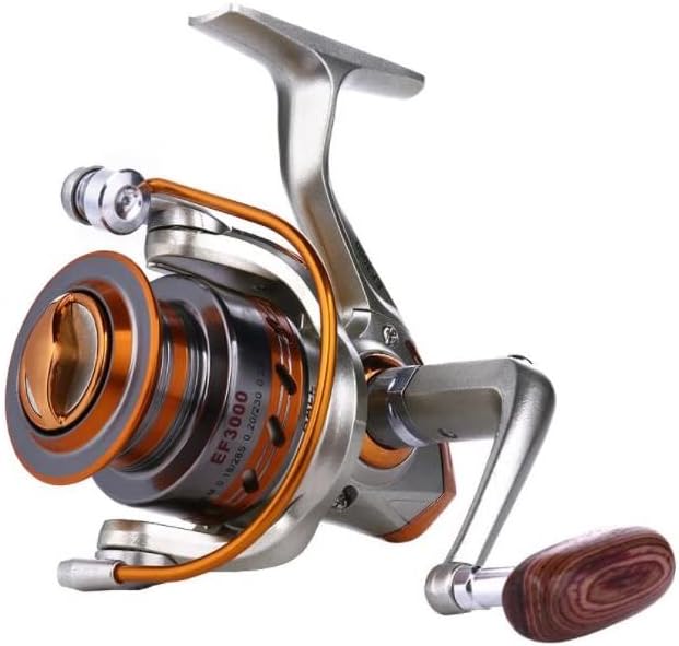 Yumoshi EF Series Fishing Spinning Reel 12 BB Whole Metal Line Cup, Smooth Reel with Graphite Body (EF6000)
