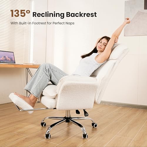 Big and Tall Office Chair, Flip Armrests for Pets & Cross Legged Sitting, Executive Ergonomic Computer Gaming Chair with F...