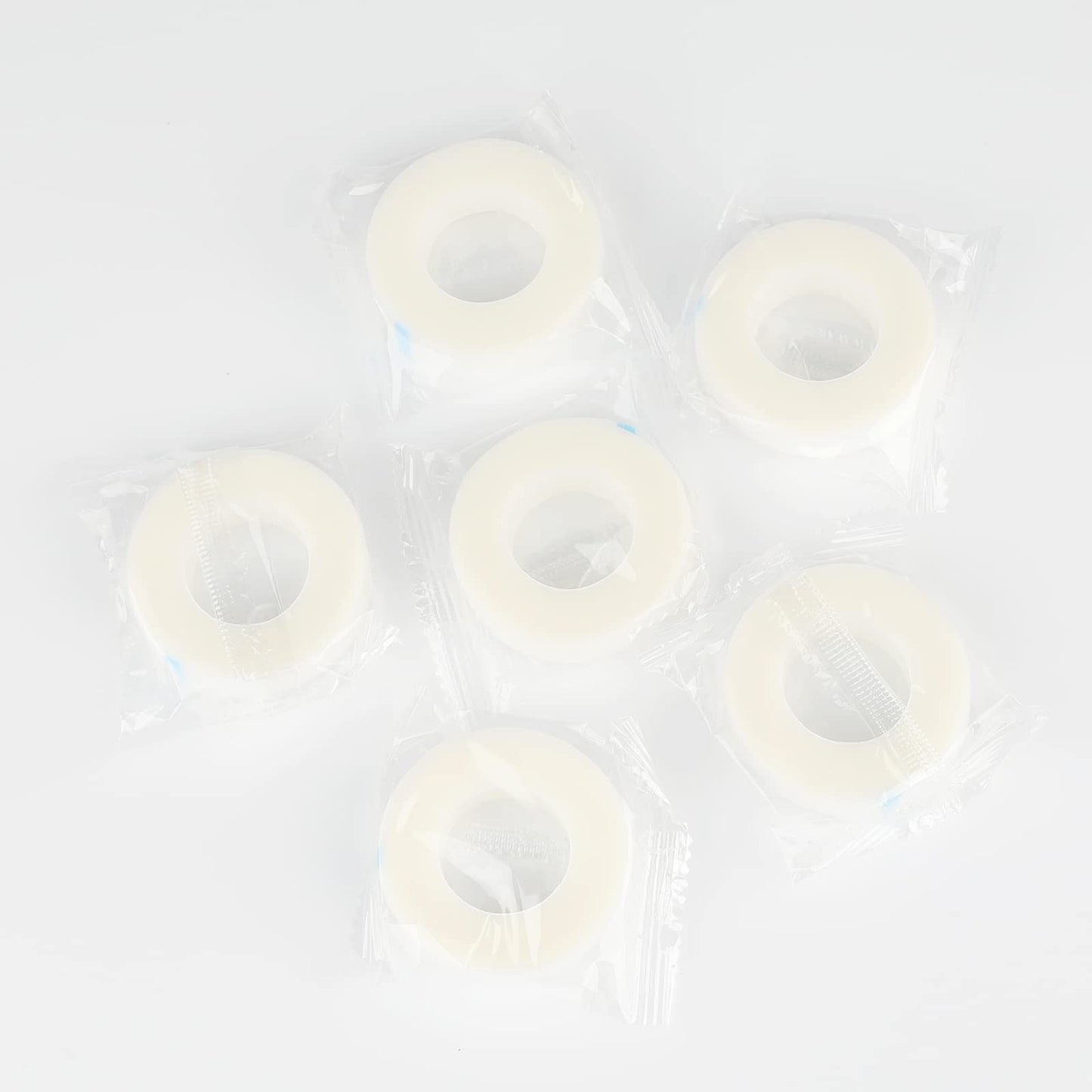G2PLUS 6 Rolls PE Micropore Medical Tape Roll, 1/2'' x 59 Yards Lash Tape, Eyelash Tape for Eyelash Extensions, Wound, Sensitive Skin - Individual Package (Transparent)