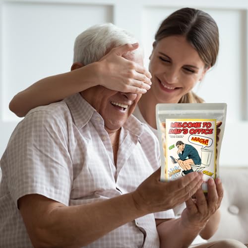 Dad’s Office Premium Roasted Almonds Funny Father’s Day Gag Gifts for Dads Mens Snacks for Camping Hiking Unusual Food Bas...