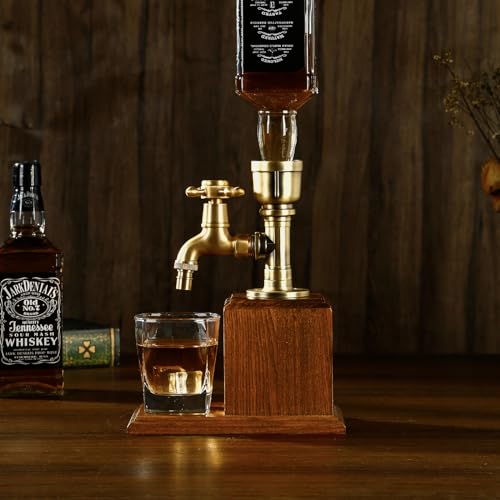 Vida Brillante Drink Dispenser for parties Bar Accessories Gifts for Wine Lovers Whiskey Man Cave Decor for Husband Dad wi...