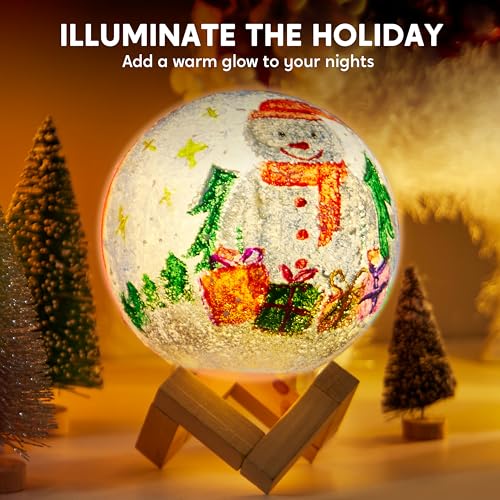 Klever Kits DIY 3D Moon Night Light, Paint Your Own Moon Lamp Kit Galaxy Lamp Arts and Crafts Kit, School Activities, Birt...