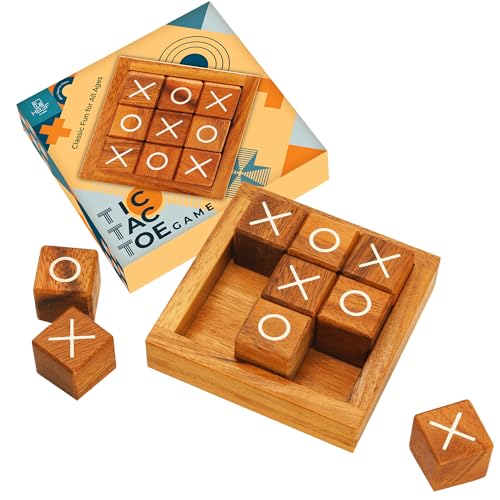 BSIRI Tic Tac Toe for Kids and Adults Coffee Table Living Room Decor and Desk Decor Family Games Night Classic Board Games...