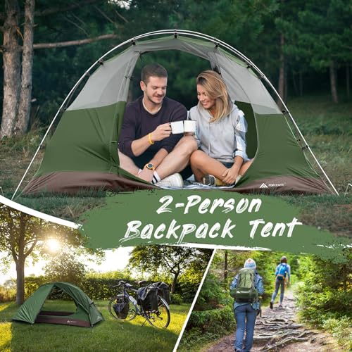 Forceatt Camping Tent 2 Person, Backpacking Tent Waterproof & Windproof, Ultralight Instant Tent with Rain Fly for Campin...