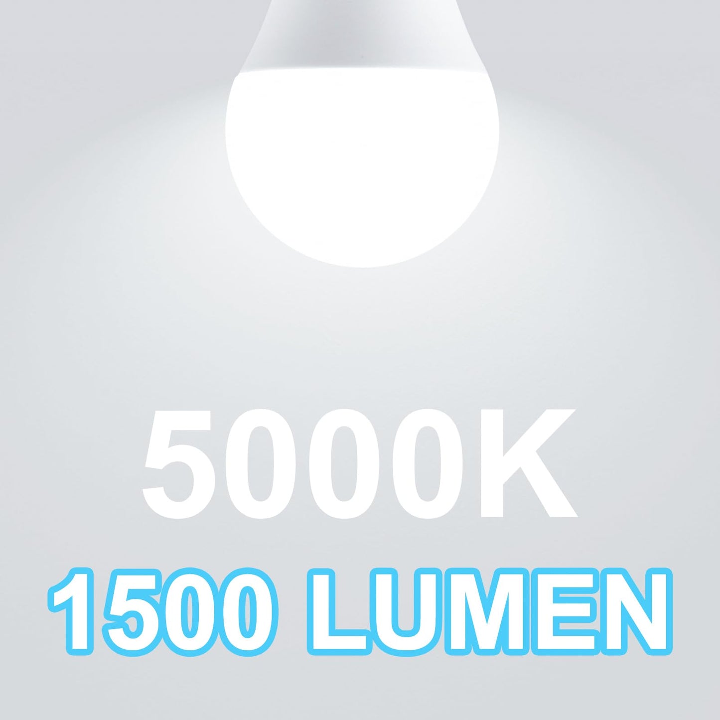 LQ BSDERA 2PK Garage Door Opener Light Bulbs, 5000K Daylight, 1500LM Ultra Bright, Minimize Interference, Compatible with Most Garage Door Openers, 12W, 120V, A19 Bulbs with E26 Base