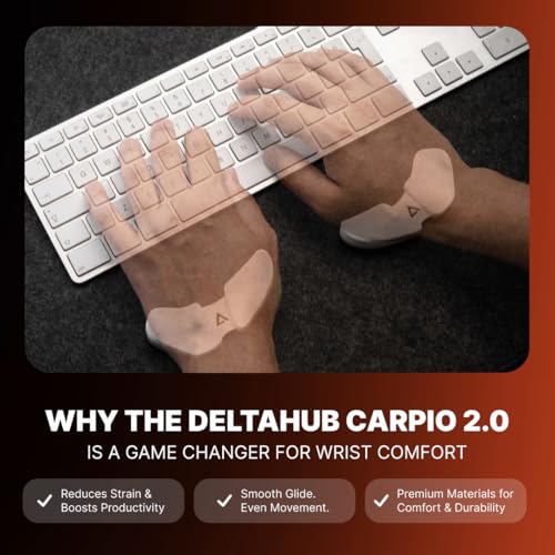 DELTAHUB Carpio 2.0 - Right-Handed Truly Ergonomic Wrist Rest for Mouse, Carpal Tunnel Support, Pain Relief, Anti-Fatigue,...