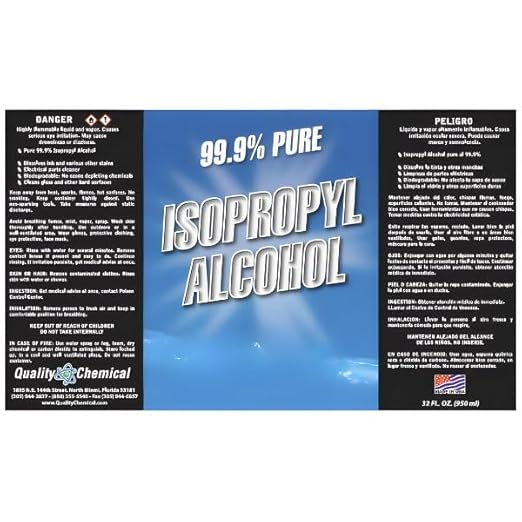 Quality Chemical - Super Premium - 99.9% Pure Isopropyl Alcohol (IPA) - Made in The USA - (1) 128 Fl Oz Bottle - Concentrated Isopropyl Alcohol (Combo)