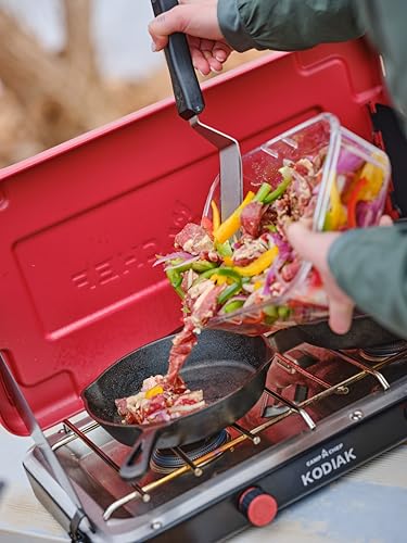 Camp Chef Mountain Series Kodiak - High Outpt Two-Burner Camp Stove - Lid Doubles as Windscreen - Portable Cooking Stove -...