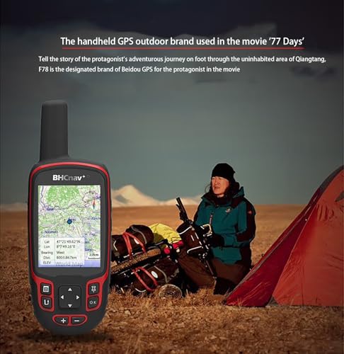 BHCnav NAVA Pro F78 Waterproof Handheld GPS Units,Button-Operated Handheld with Altimeter,Thermometer and Compass-2.8" Col...