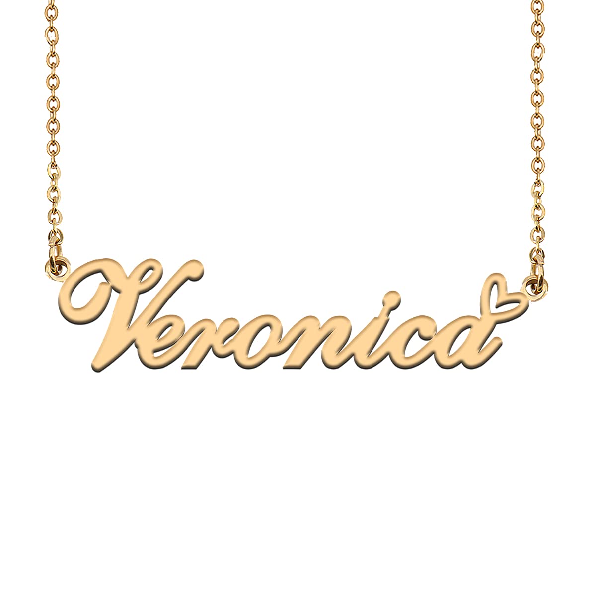 HUAN XUN Custom Gold Plated Veronica Necklace Personalized Name Necklace for Women Choker Jewelry Gift