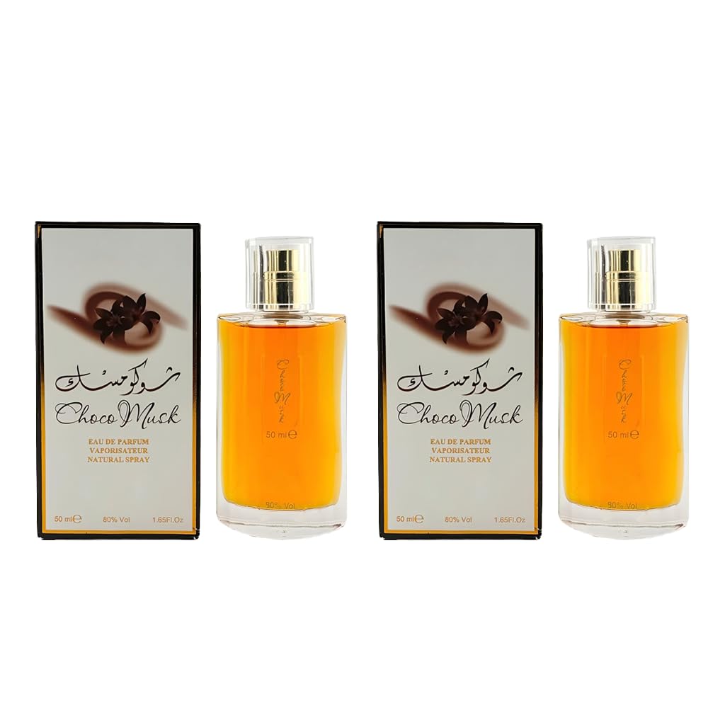 2 pack of Choco Musk Eau de Parfum Spray for Women, 1.7 Ounce 50ML, 80% Vol