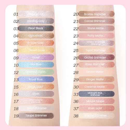Kaely 2in1 Cream Eye Shadow Brightener Sticks, Pearl White Eyeliner Pencil Shimmer, Eyeshadow Applicator Stick Waterproof Pigmented, Eye Shadow Palette Highlighter Makeup, sombras para ojos, 01