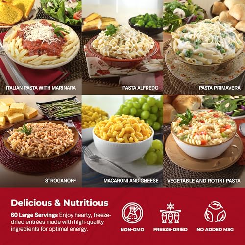 Legacy Food Storage 60 Serving Emergency Food Supply Bucket, 12 Entrees, 23,400 Total Calories, Shelf Stable Lunch & Dinne...