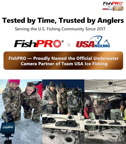 Underwater Fishing Camera FishPRO® HD720P - w/DVR-External 32GB Card, 7'' Ice Fishing Camera [Aluminum Box], Fish Finder I...