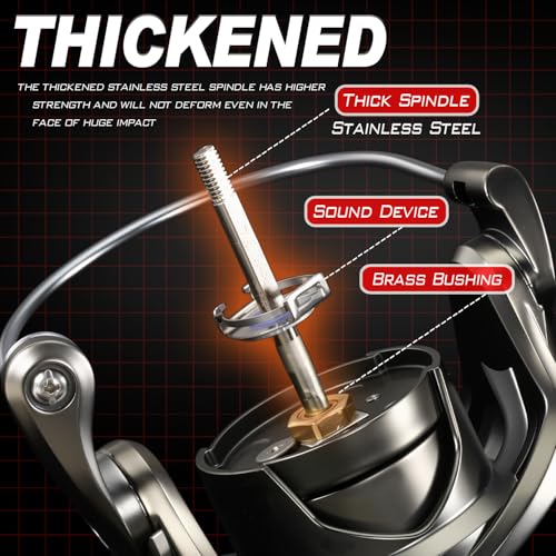 Sougayilang Spinning Reel - 5.2:1 Gear Ratio, 12+1 Bearings Freshwater Saltwater Fishing Reel, Ultra-Smooth CNC Aluminum S...