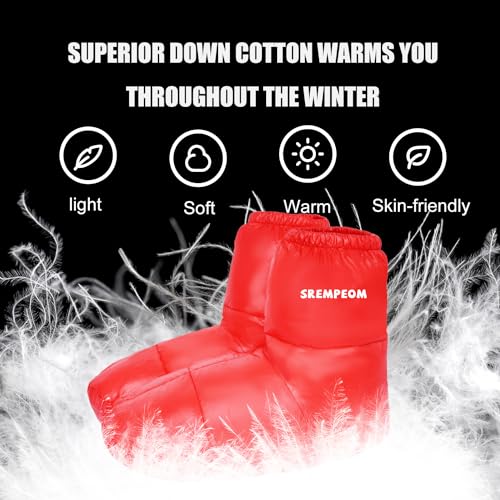 [Upgraded] Ultralight Winter Camping Booties Warm Socks Sleeping Sock for Men & Women,Water-Resistant Warm Soft Cozy for C...