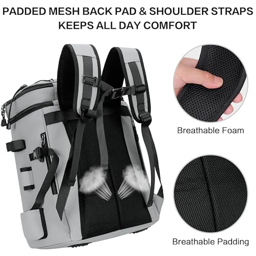 LGAG Fishing Tackle Backpack, Lightweight Waterproof Tackle Box Bag with Rod Holders for Saltwater & Freshwater Fishing, G...