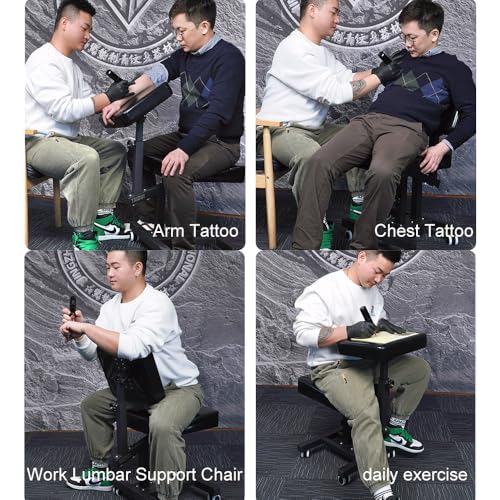 Tattoo Chairs with Adjustable Armrest & Back Support for Tattoo Artists and Client, Ergonomic Multiple Uses Chair,Tattoo S...