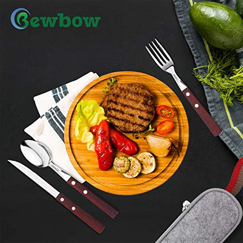 PREMIUM QUALITY Stainless Steel travel utensils Set with case, Healthy & Eco-Friendly 3pc Full Size Fork, Spoon, Portable,...