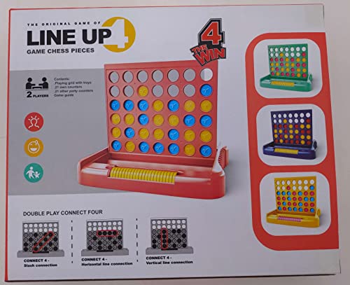 Pup Go 4 in a Row Game, Connect & Win Four in a Row Board Game, Portable 2-Player Strategy Games for Travel, Gift for Kids Children Age 3-12, Family Games Foldable Design with 6 Spare Discs Blue