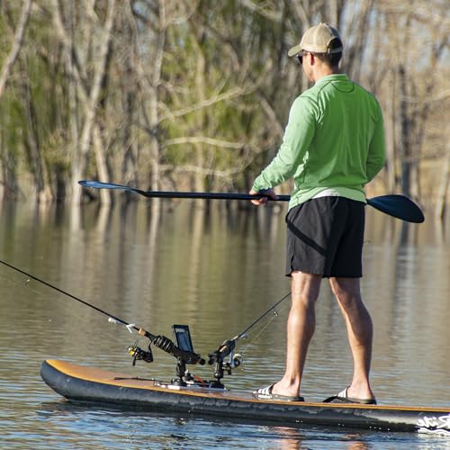NORTHERN LITES SUP Angler Elite Universal Removable Paddle Board Fishing Accessories Mount with Waterproof Phone Case, Bai...