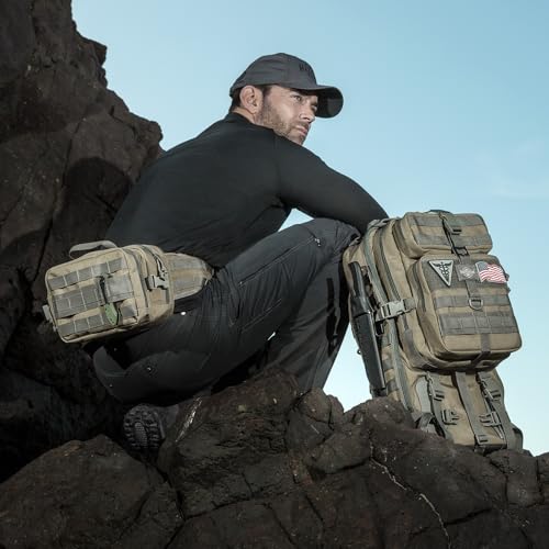 MAXPEDITION Gyrfalcon Backpack (Khaki-Foliage) 36L Tactical Backpack with Detachable Waist Pack, MOLLE Internal Frame Ruck...