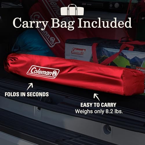 Coleman Portable Camping Chair with 4-Can Cooler, Cushioned Seat & Back with Side Pockets & Cup Holder, Carry Bag Include...