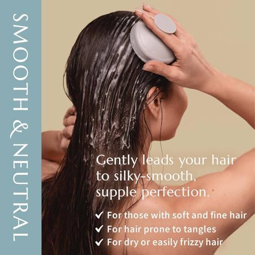 LIKOA, Smooth and Neutral Shampoo and Treatment Set, Vegan, Halal, Lightweight Moisture for Fine, Dry, or Tangle-Prone Hair, Botanical Hair Care, White Floral Scent, Made in Japan, 16.9/17.64 Fl oz