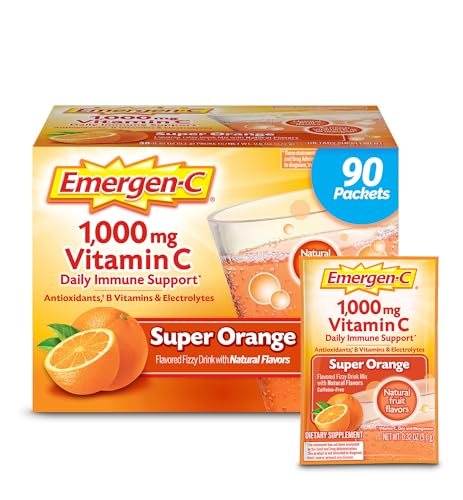 Emergen-C 1000mg Vitamin C Powder for Daily Immune Support Caffeine Free Vitamin C Supplements with Zinc and Manganese, B ...