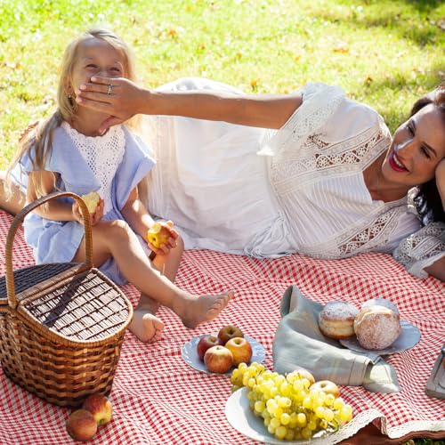 VitalCozy Waterproof Picnic Blankets 59 x 78in Outdoor Blanket Foldable 2 in 1 Double Layer Sandproof Beach Mat with Carry...