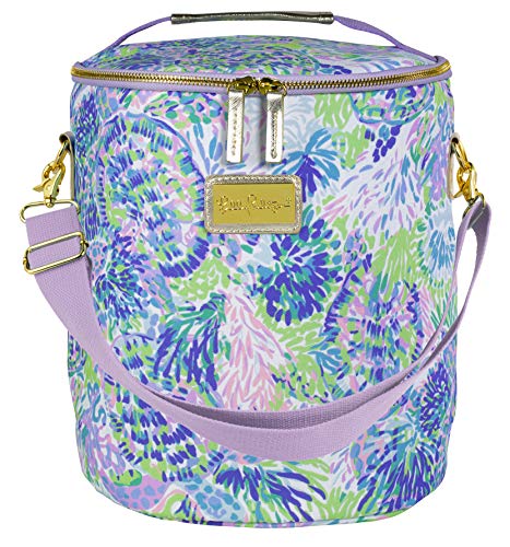 Lilly Pulitzer Insulated Soft Beach Cooler with Adjustable/Removable Strap and Double Zipper Close