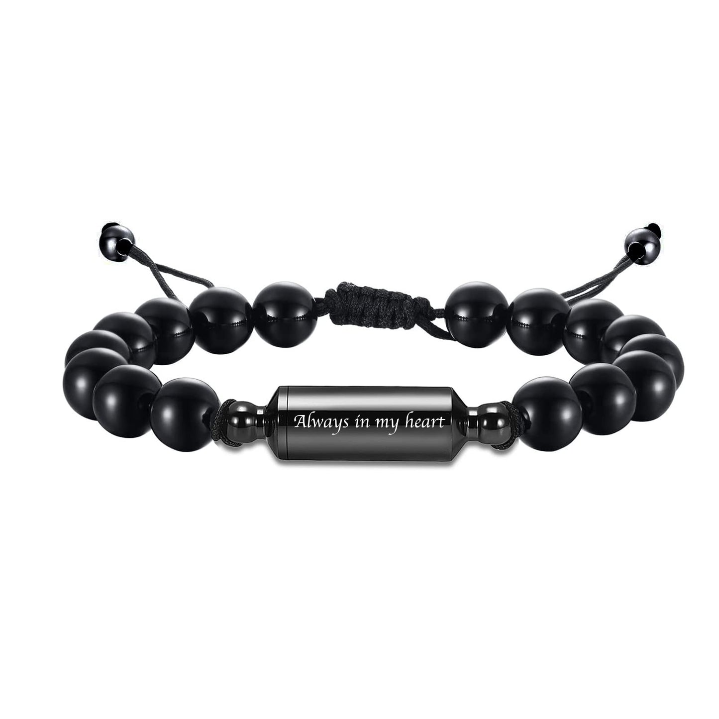 zeqingjw Stainless Steel Adjustable Cremation Bracelet for Ashes - Memorial Keepsake Bangle for Women Men