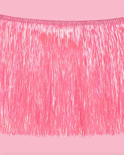 xo, Fetti Pink Iridescent Fringe Banner - 5 Ft. | Bachelorette Party Decorations, Birthday Party Decor, 21st Bday Decor, H...