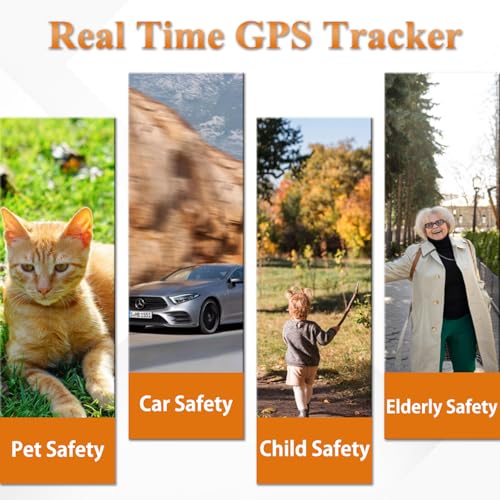 NGXDFL GPS Tracker for Dogs, Mini Cat GPS Tracker, Positioning Smart Alarm Pet Tracker, Waterproof and Drop-Proof, Extra L...
