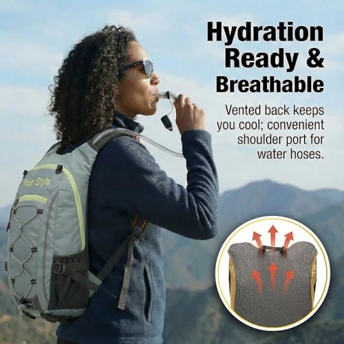 Latlonix DIY Friendly Backpack with Blank Front for Embroidery, 20L Hydration Ready Pack with Deployable Net, Custom Gear ...