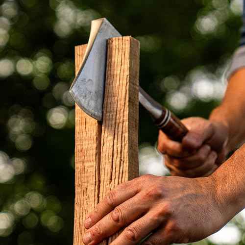 ESTWING Special Edition Sportsman's Axe - 14" Camping Hatchet with Forged Steel Construction & Genuine Leather Grip - E24ASEA