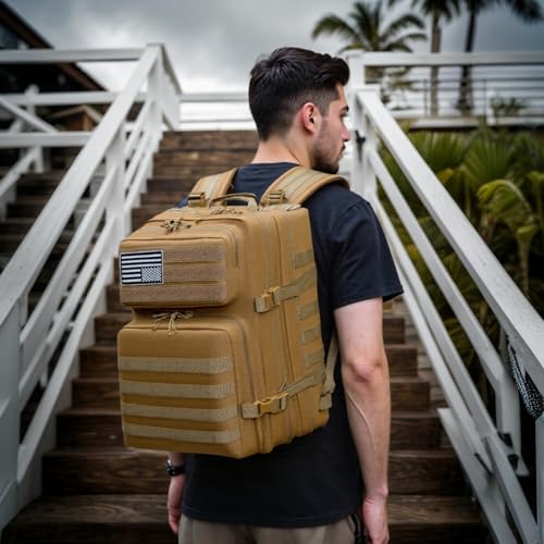 Fortune Edge Military Tactical Backpack for Men and Women Molle 45L Large Army 3 Days Assault Pack Bug Out Bag Water Resis...